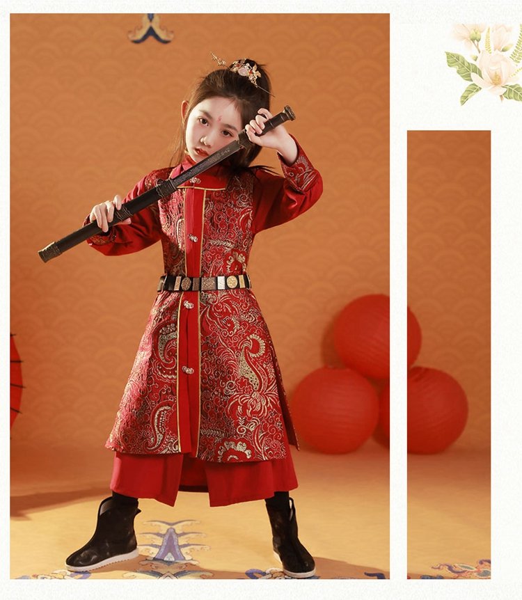 Chinese Girls Hanfu Traditional Performance Costume