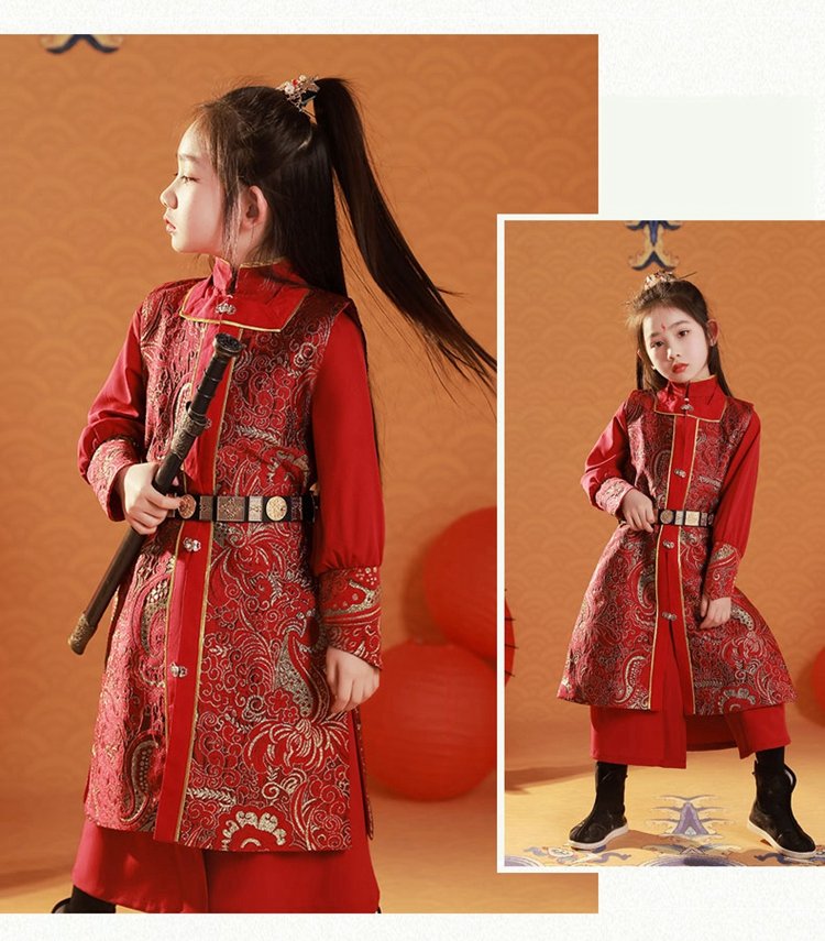 Chinese Girls Hanfu Traditional Performance Costume