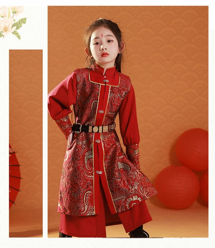 Chinese Girls Hanfu Traditional Performance Costume