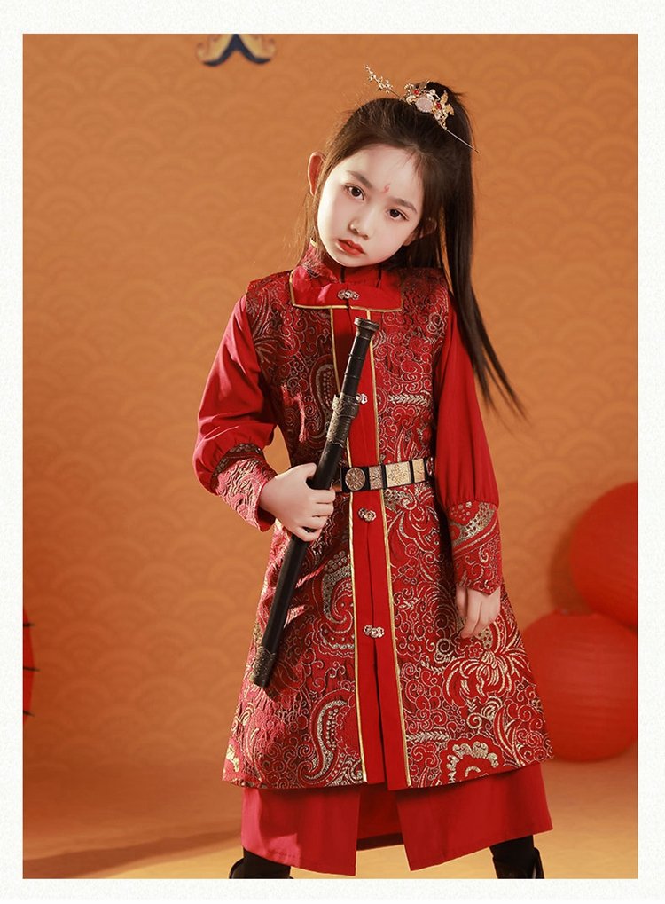 Chinese Girls Hanfu Traditional Performance Costume