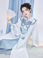 Chinese Hanfu Ming Dynasty Clothes Long Shirt With Dress - Image 2