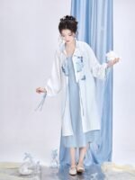Chinese Hanfu Ming Dynasty Clothes Long Shirt With Dress - Image 4