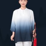 Chinese Kung Fu Outfit Women Gradient Tai Chi Suit