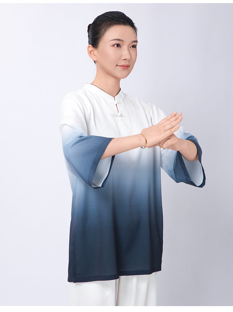 Chinese Kung Fu Outfit Women Gradient Tai Chi Suit