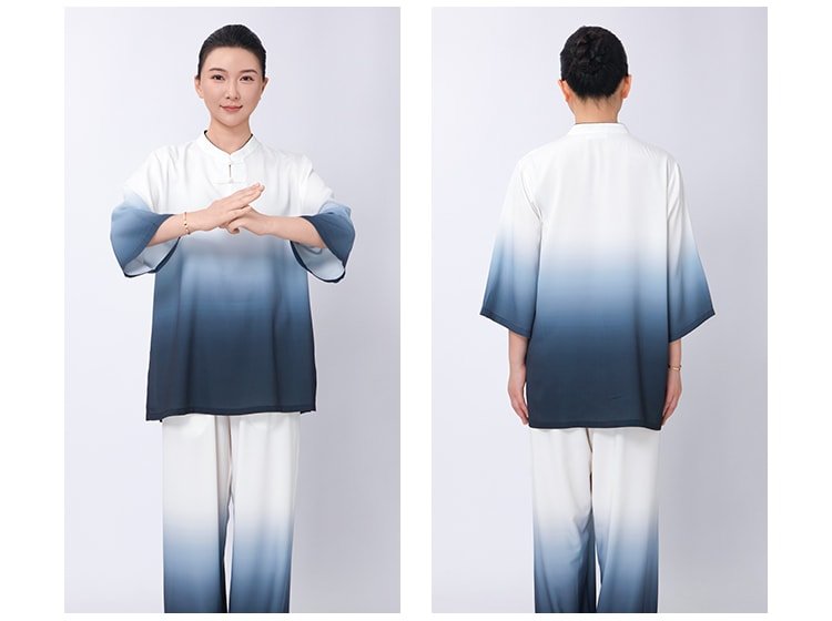 Chinese Kung Fu Outfit Women Gradient Tai Chi Suit