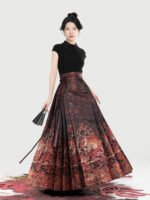 Chinese Modern Hanfu Ma Mian Skirt Set - Image 2