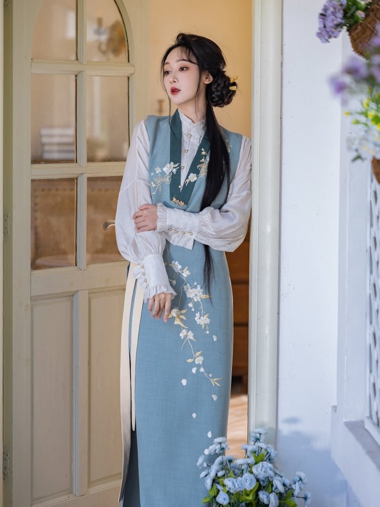 Chinese New Hanfu Embroidered Daily Hanfu Dress