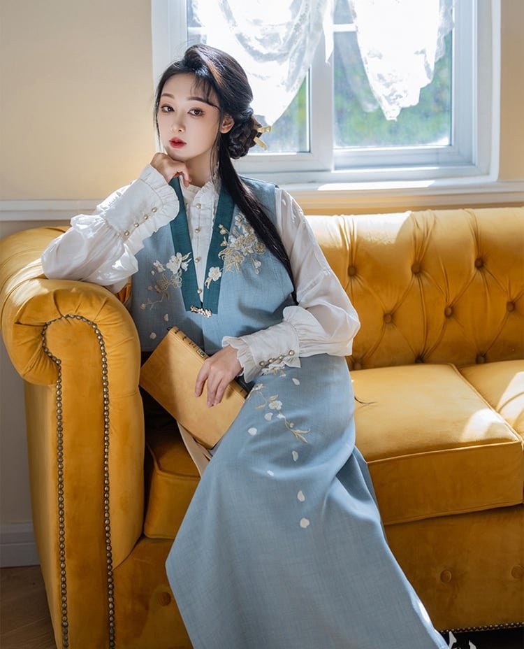 Chinese New Hanfu Embroidered Daily Hanfu Dress