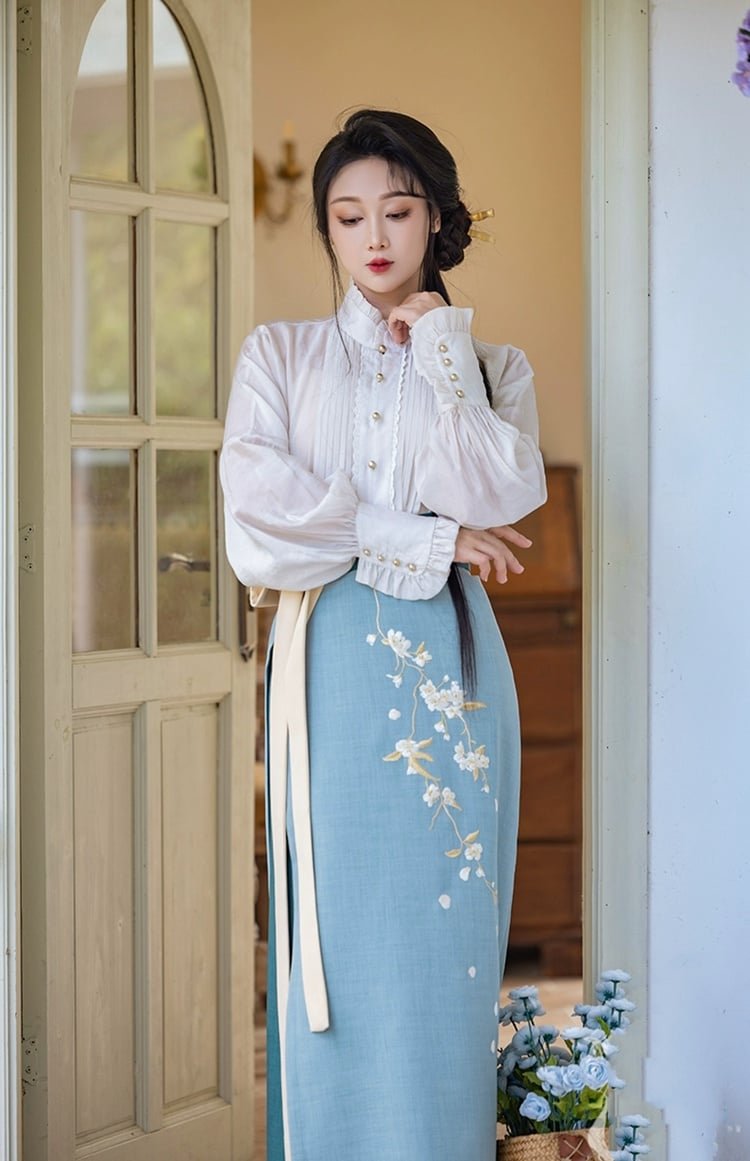 Chinese New Hanfu Embroidered Daily Hanfu Dress