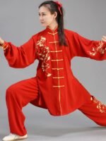 Chinese Red Tai Chi Wear for Women and Men - Image 2