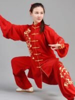 Chinese Red Tai Chi Wear for Women and Men - Image 4