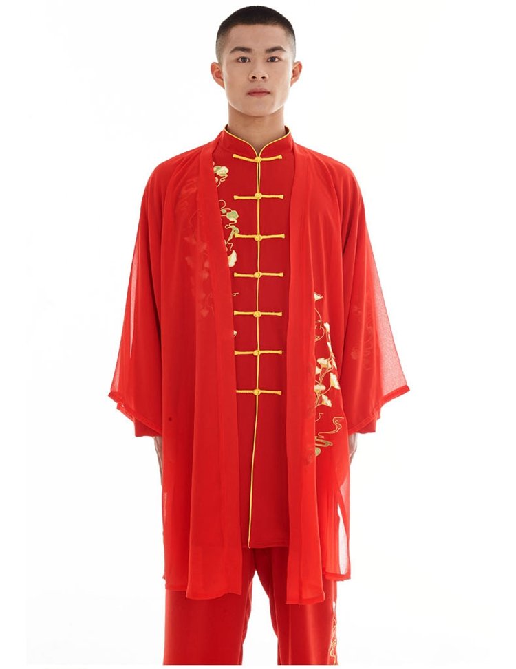 Chinese Red Tai Chi Wear for Women and Men