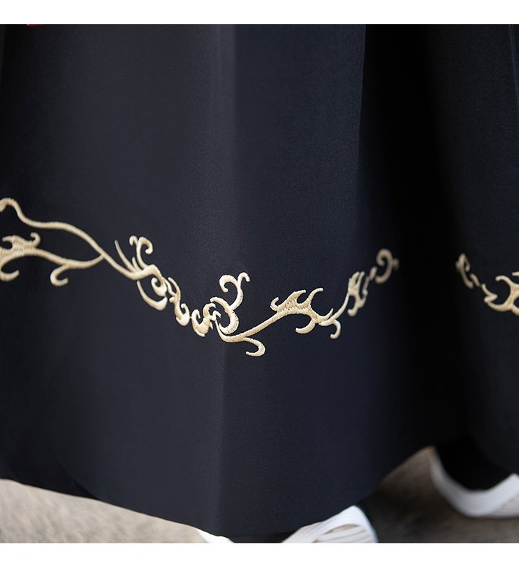 Chinese Style Black Hanfu Dress For Men And Women