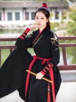 Chinese Style Black Hanfu Dress For Men And Women - Image 3
