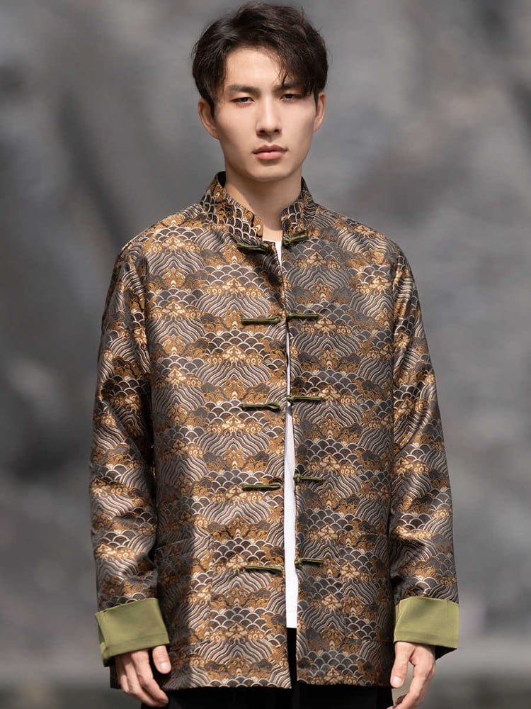 Chinese Style Jacket for Men Loose Tang Suit
