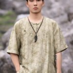 Chinese Style T Shirts For Men Tang Suit Top