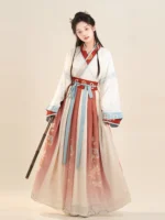 Chinese Traditional Clothing Wei Jin Style Hanfu Dress - Image 5