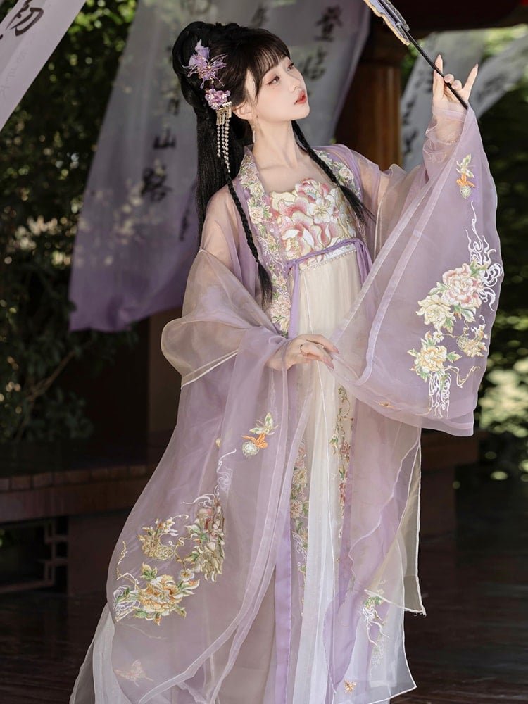 Chinese Traditional Dress For Female Embroidery Hanfu
