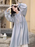 Cotton Hanfu Modern Style Embroidered Hanfu Set - Image 4