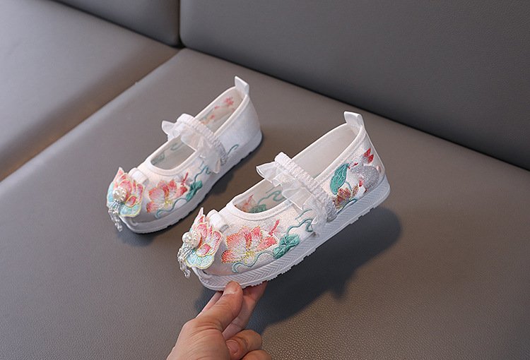 Embroidered Flower Shoes Handmade Hanfu Shoes