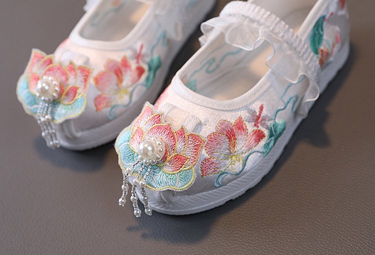 Embroidered Flower Shoes Handmade Hanfu Shoes