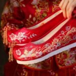 Embroide Red Shoes For Women Ancient Style Hanfu Shoes