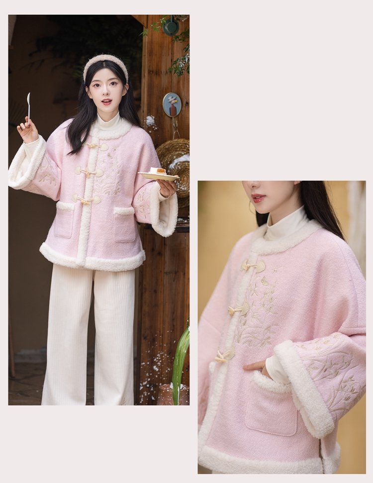 Embroidered Winter Hanfu Coat Women