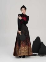 Fashion Dress Women Black Modern Hanfu