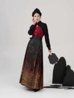 Fashion Dress Women Black Modern Hanfu - Image 3