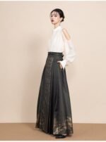 Fashion Hanfu Ming Dynasty Horse Face Skirt - Image 3