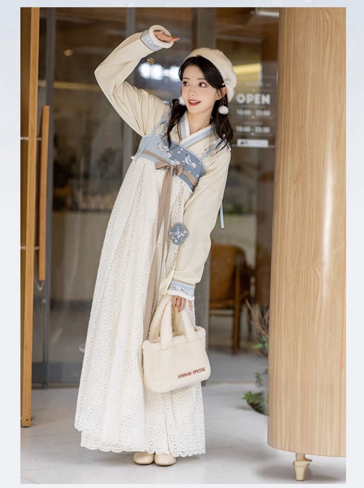 Fashion Hanfu White Women Hanfu Winter