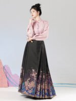 Hanfu Top and Ming Style Ma Mian Skirt Set - Image 2