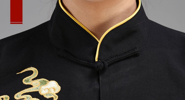 Long Style Tai Chi Costume Embroidered Performance Clothing