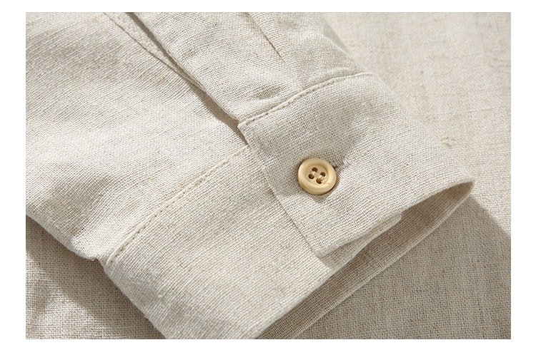 Men Linen Shirt Chinese Style Tang Suit Top