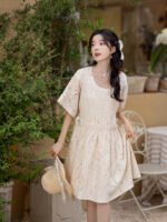 Short Sleeve Dress Modern Ming Style Hanfu - Image 2
