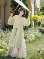 Summer Hanfu Elegant Embroidered Hanfu Set - Image 2