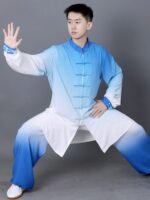 Tai Chi Outfit for Men Women Gradient Training Suit