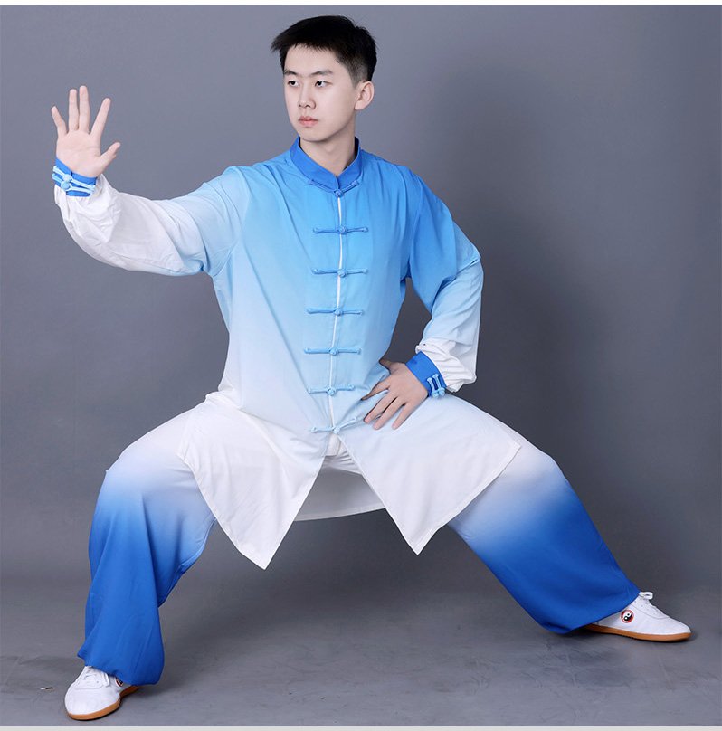Tai Chi Outfit for Men Women Gradient Training Suit