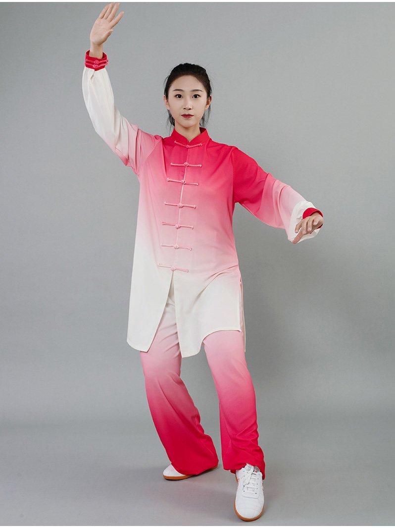 Tai Chi Outfit for Men Women Gradient Training Suit