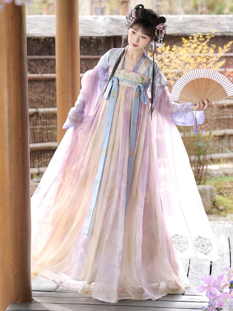 Tang Style Princess Hanfu Dress with Embroidery