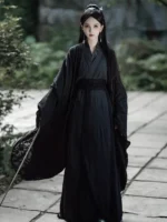 Traditional Hanfu Dress Female Black Chinese Clothing