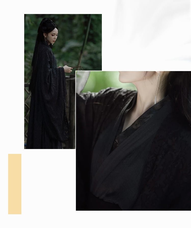 Traditional Hanfu Dress Female Black Chinese Clothing