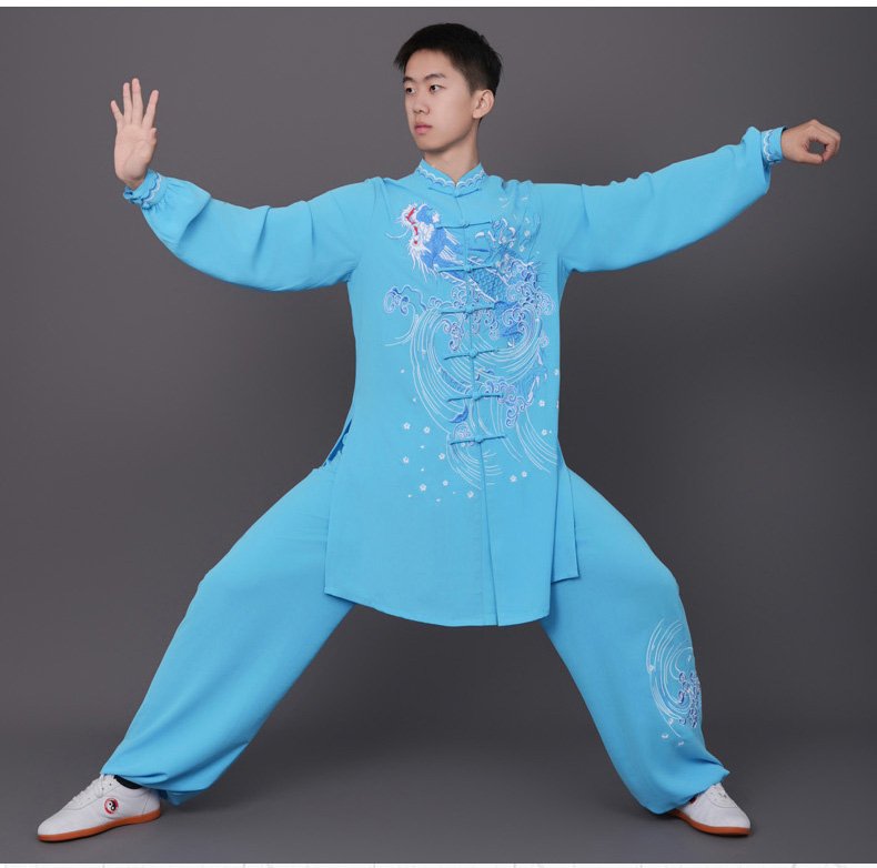 Traditional Kung Fu Uniform, Embroidered Tai Chi Suit