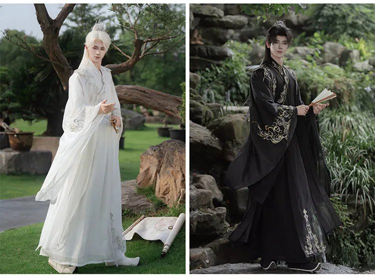 White Hanfu Male Chinese Traditional Clothing