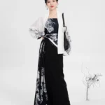 Women Black And White Dress Fashion Hanfu