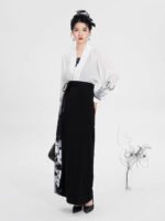 Women Black And White Dress Fashion Hanfu - Image 2