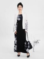 Women Black And White Dress Fashion Hanfu - Image 4