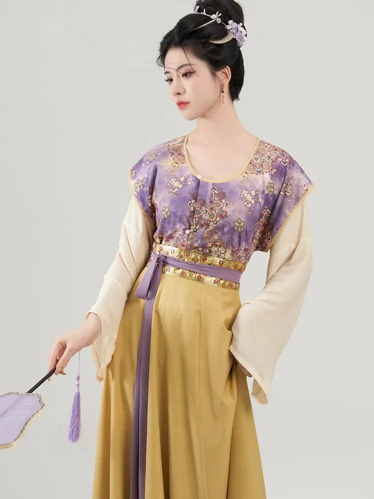 Women Hanfu Clothing Tang Dynasty Dunhuang Style Dress