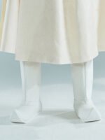 Ancient Chinese White Canvas Boots for Men – Flat Sole Hanfu Footwear for Festivals & Cosplay - Image 3