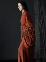 Wei Jin Style Red Hanfu Dress Women - Image 3
